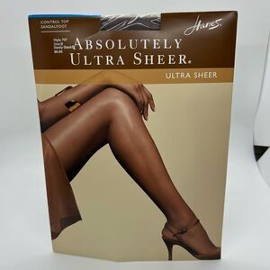 Hanes Absolutely Ultra Sheer Control Top Sheer Toe in Color Barely Black size b